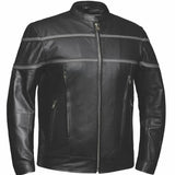 Viper - Men's Premium Leather Motorcycle Jacket - Unik Just for Bikers - Flyclothing LLC