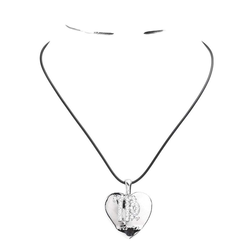 Virgo- Zodiac Heart Layered Pendant Necklace - Madeline Love - Flyclothing LLC