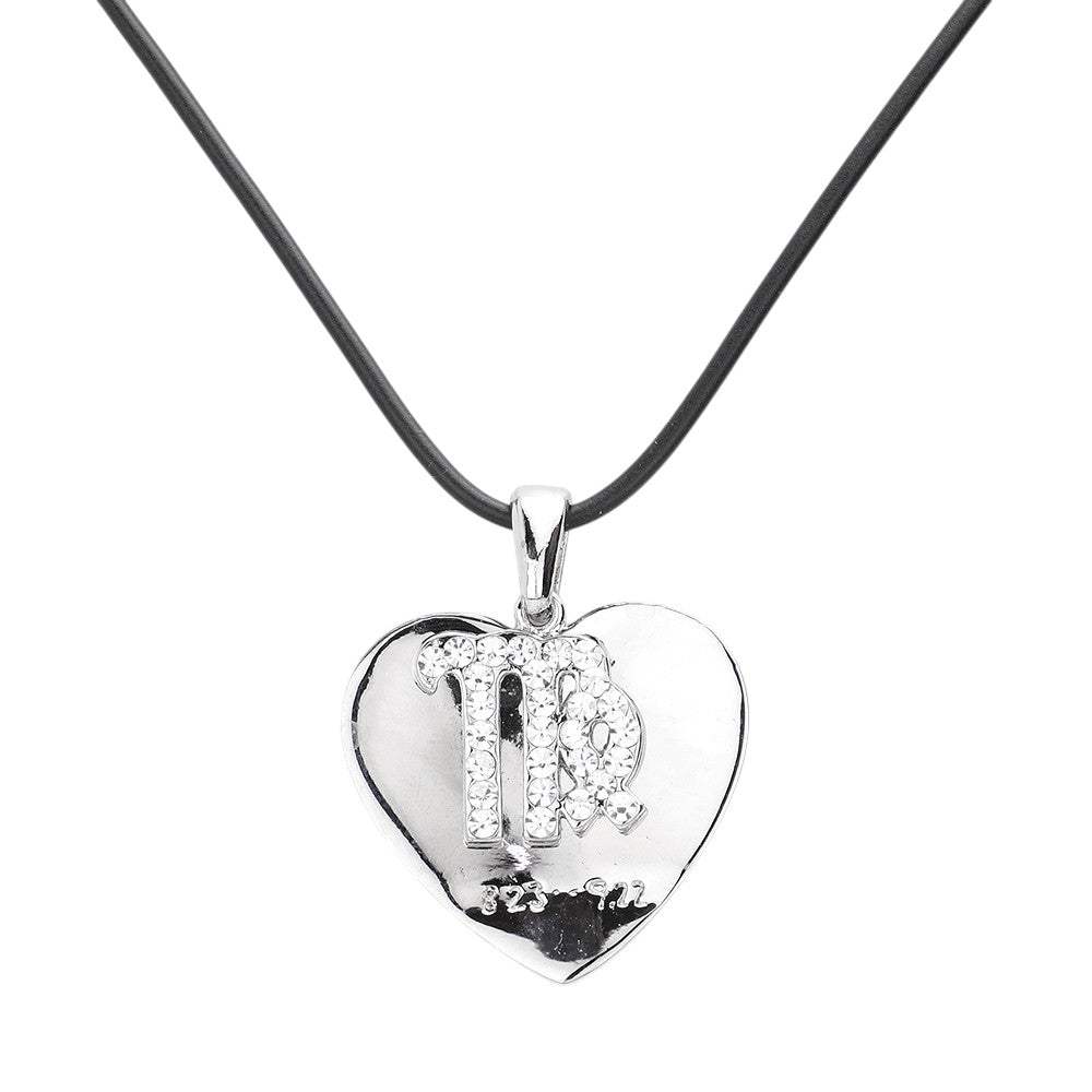 Virgo- Zodiac Heart Layered Pendant Necklace - Madeline Love - Flyclothing LLC