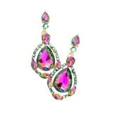 Crystal Rhinestone Teardrop Evening Earrings - Madeline Love - Flyclothing LLC