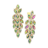 Marquise Crystal Oval Cluster Vine Clip On Earrings - Madeline Love - Flyclothing LLC