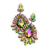 Teardrop Center Marquise Stone Cluster Evening Earrings - Madeline Love - Flyclothing LLC
