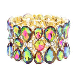 Teardrop Crystal Stretch Evening Bracelet - Madeline Love - Flyclothing LLC