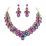 Teardrop Stone Cluster Evening Necklace - Madeline Love - Flyclothing LLC
