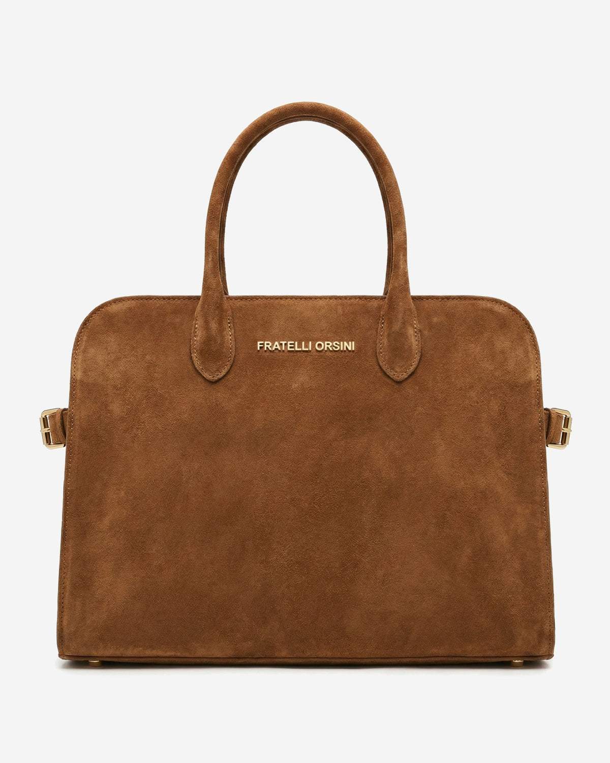 Viviana (cognac) - Italian suede leather women’s handbag