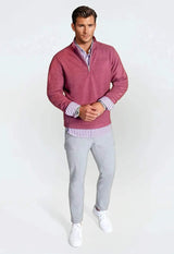 Voey Quarter Zip Sweatshirt - Wine - Buki - Flyclothing LLC
