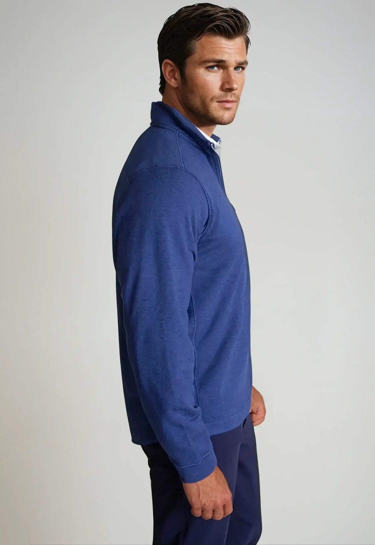 Voey Quarter Zip Sweatshirt - Tokyo Blue - Buki - Flyclothing LLC