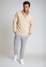 Voey Quarter Zip Sweatshirt - Camel - Buki - Flyclothing LLC