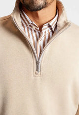 Voey Quarter Zip Sweatshirt - Camel - Buki - Flyclothing LLC