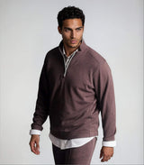 Voey Quarter Zip Sweatshirt - Espresso - Buki - Flyclothing LLC