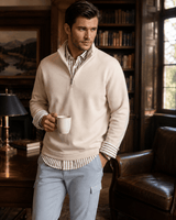 Voey Quarter Zip Sweatshirt - Camel - Buki - Flyclothing LLC