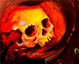 Black Market Art Company Volcanic Skull Print