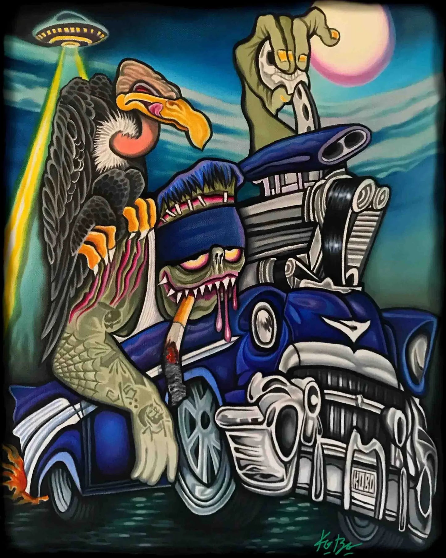 Black Market Art Company Vulture Attacks Print - Black Market Art Company - Flyclothing LLC