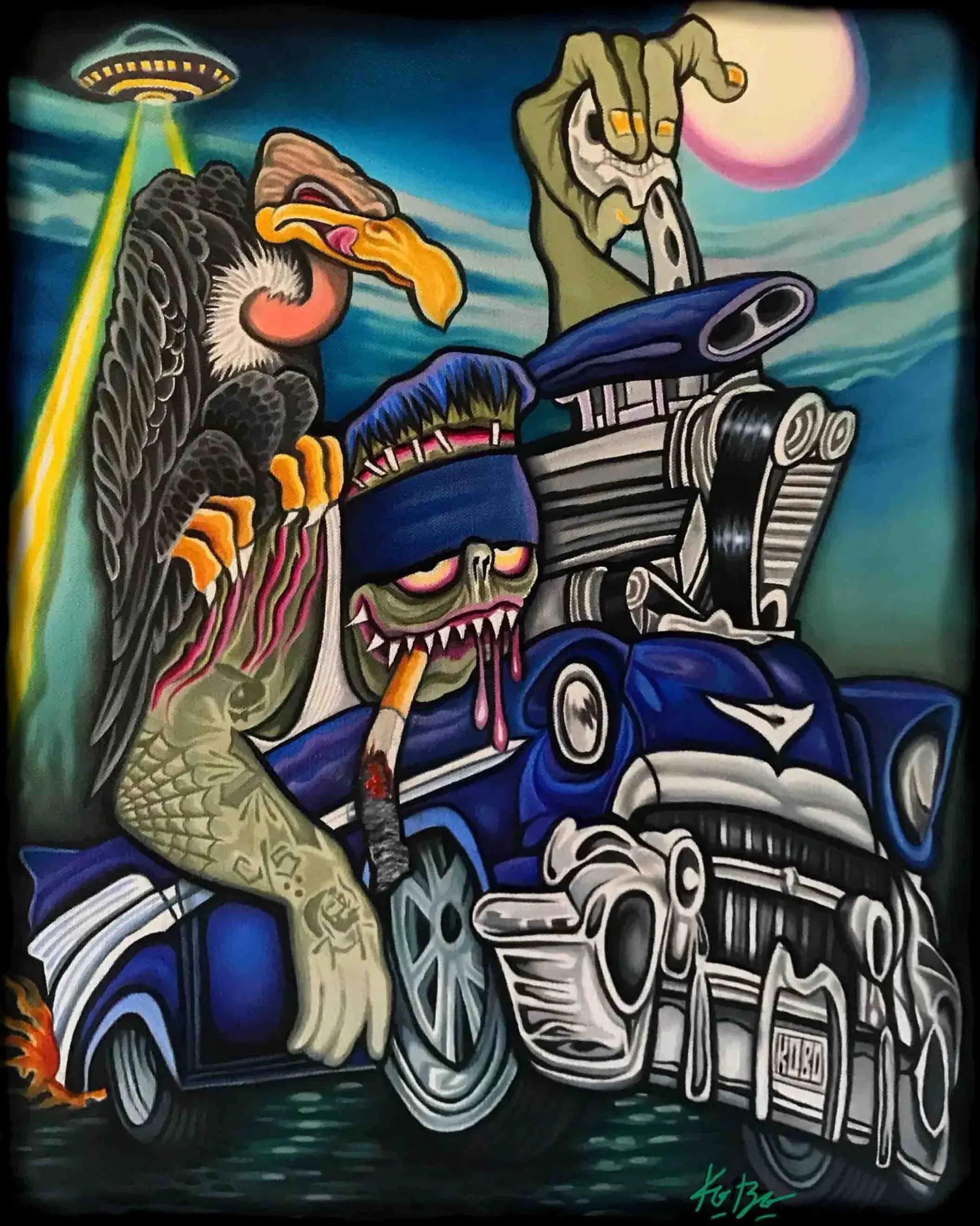 Black Market Art Company Vulture Attacks Print - Black Market Art Company - Flyclothing LLC