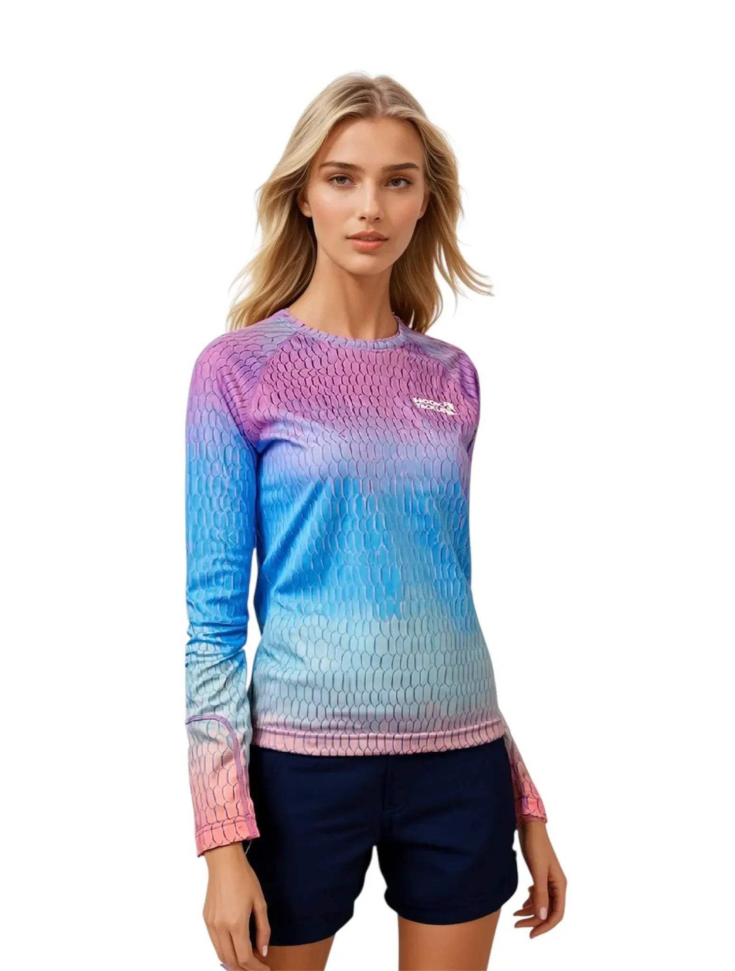 Women's Fish Scale L/S UV Fishing Shirt - Hook & Tackle - Flyclothing LLC