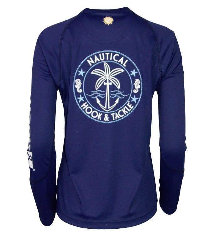 Women's Nautical L/S UV Fishing Shirt - Hook & Tackle - Flyclothing LLC