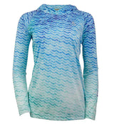 Women's Waves L/S UV Fishing Hoodie - Hook & Tackle - Flyclothing LLC