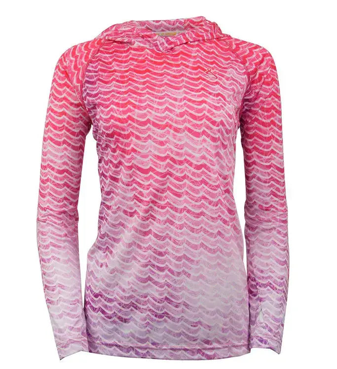 Women's Waves L/S UV Fishing Hoodie - Hook & Tackle - Flyclothing LLC