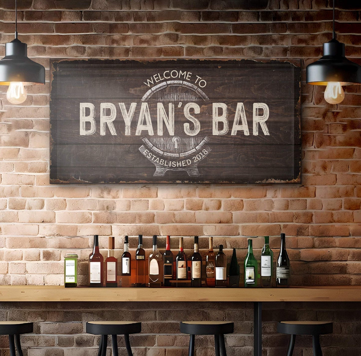 Beer Barrel Bar Sign - Tailored Canvases - Flyclothing LLC