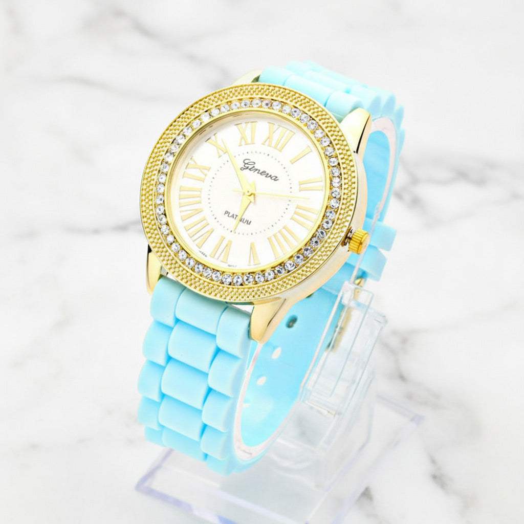CRYSTAL ACCENTED FASHION WATCH - Madeline Love - Flyclothing LLC