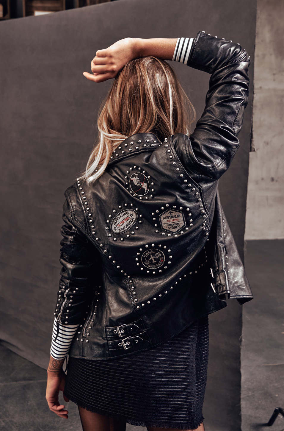 Wanderglueck RF Leather Jacket,  Black