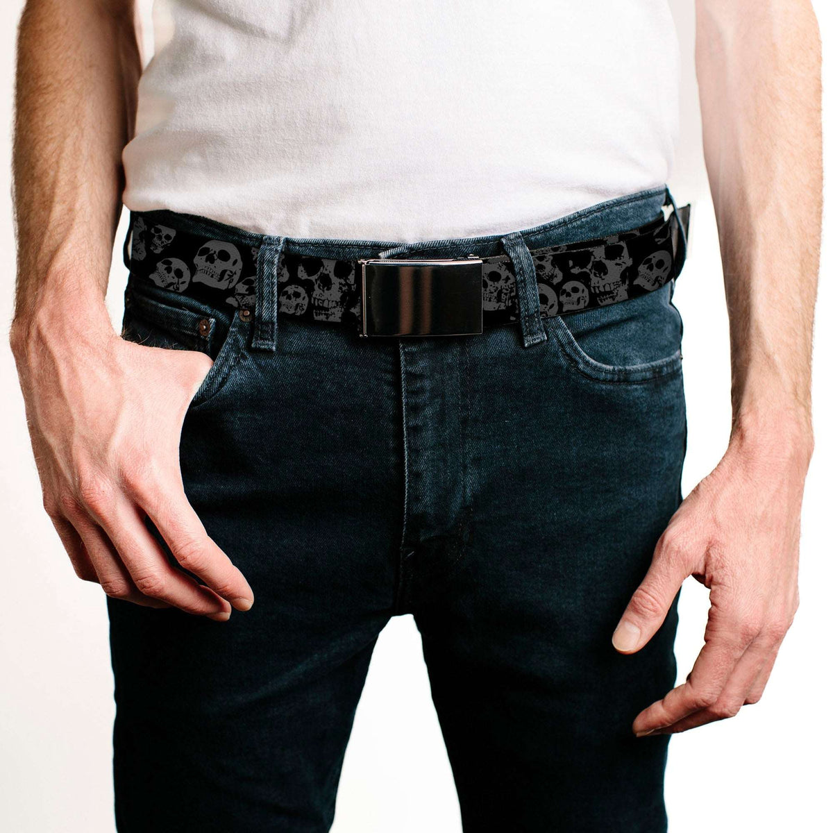 Web Belt Blank Black Buckle - Camo Olive3 Webbing - Buckle-Down - Flyclothing LLC