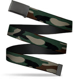 Web Belt Blank Black Buckle - Camo Olive3 Webbing - Buckle-Down - Flyclothing LLC