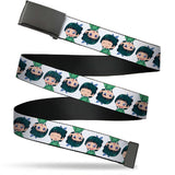 Web Belt Blank Black Buckle - The Apothecary Diaries Chibi Maomao Expressions Flip White Webbing
