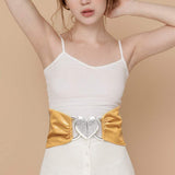 Crystal Rhinestone Heart Stretch Elastic Belt - Madeline Love - Flyclothing LLC