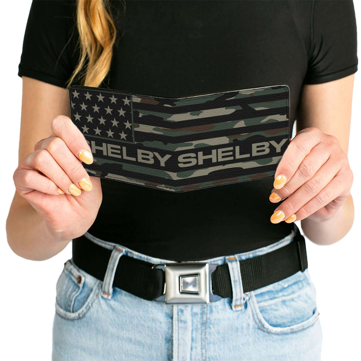 Bi-Fold Wallet - Carroll Shelby SHELBY Americana Camo Olive/Black