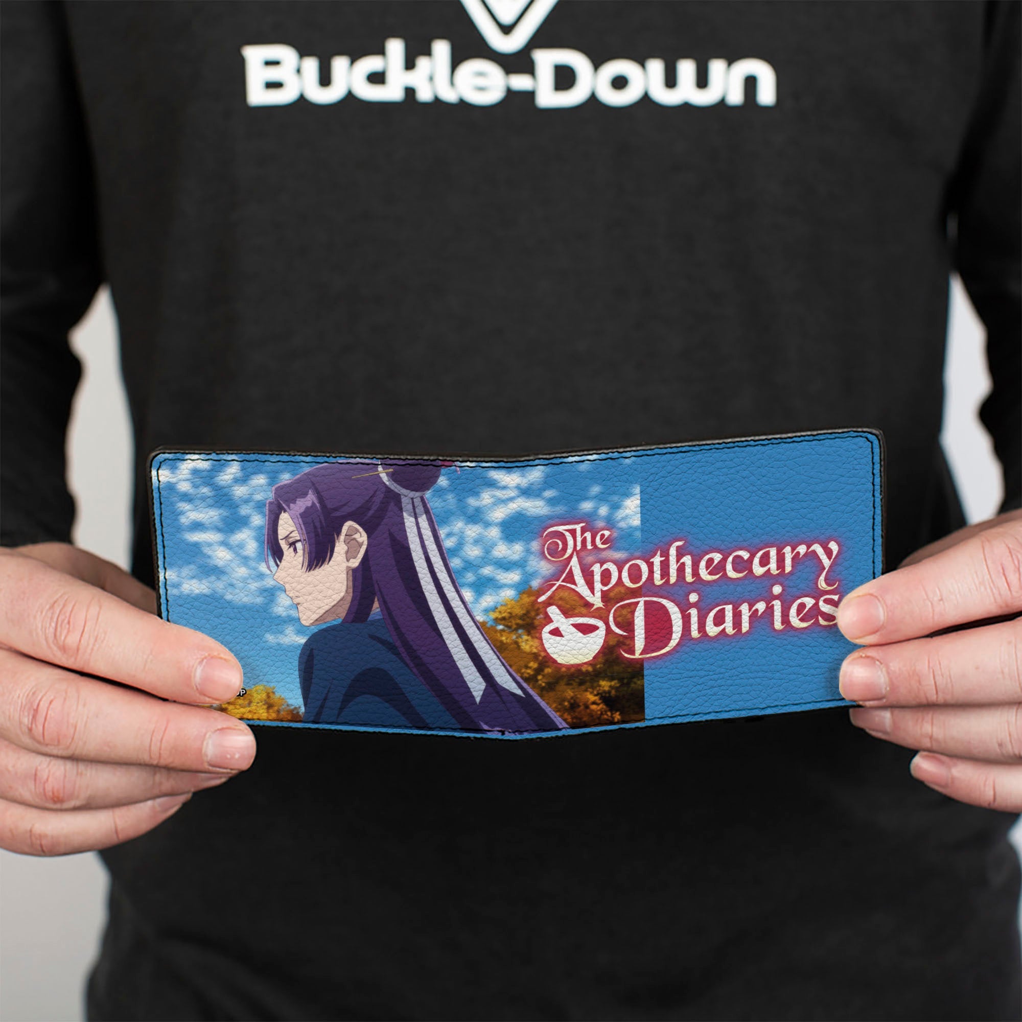 Bi-Fold Wallet - THE APOTHECARY DIARIES Maomao Pose and Title Logo Blues