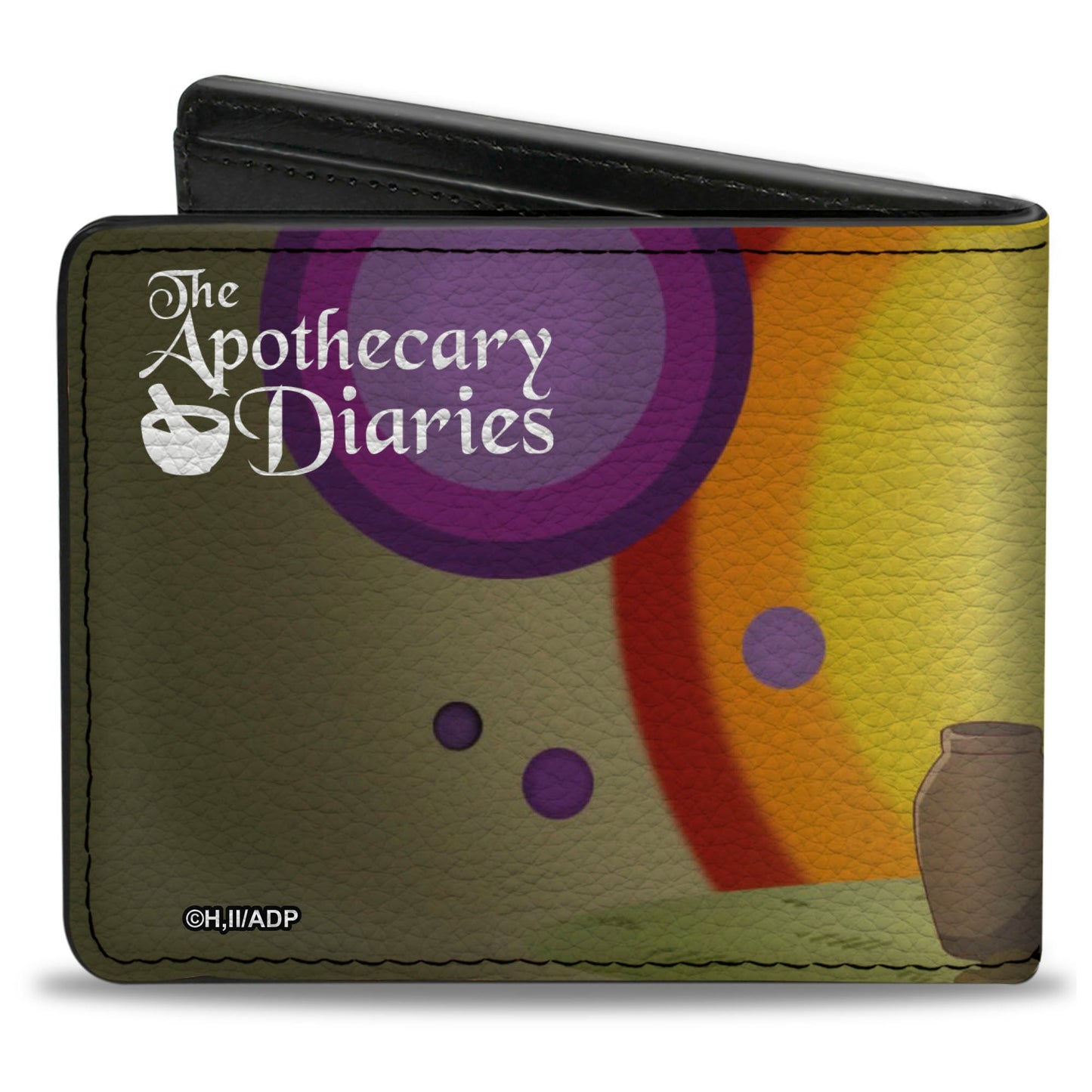 Bi-Fold Wallet - THE APOTHECARY DIARIES Maomao Eating Scene and Title Logo Yellows