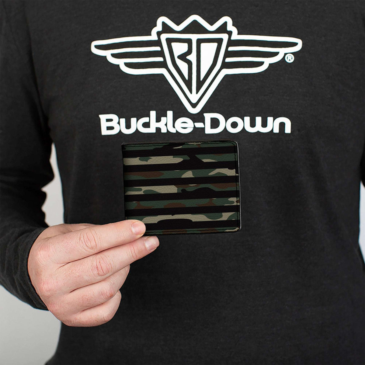 Bi-Fold Wallet - RAM Logo Americana Flag Weathered Camo Olive Black Olive