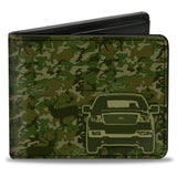 Bi-Fold Wallet - Ford Truck + WORKS HARD, PLAYS HARDER Deer Hunter Camo Olive - Buckle-Down - Flyclothing LLC