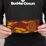Bi-Fold Wallet - Harry Potter Gryffindor Crest Camo Gold Reds - Buckle-Down - Flyclothing LLC