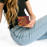 Bi-Fold Wallet - Harry Potter Gryffindor Crest Camo Gold Reds - Buckle-Down - Flyclothing LLC