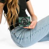 Bi-Fold Wallet - Harry Potter Slytherin Crest Camo Green Gray Black