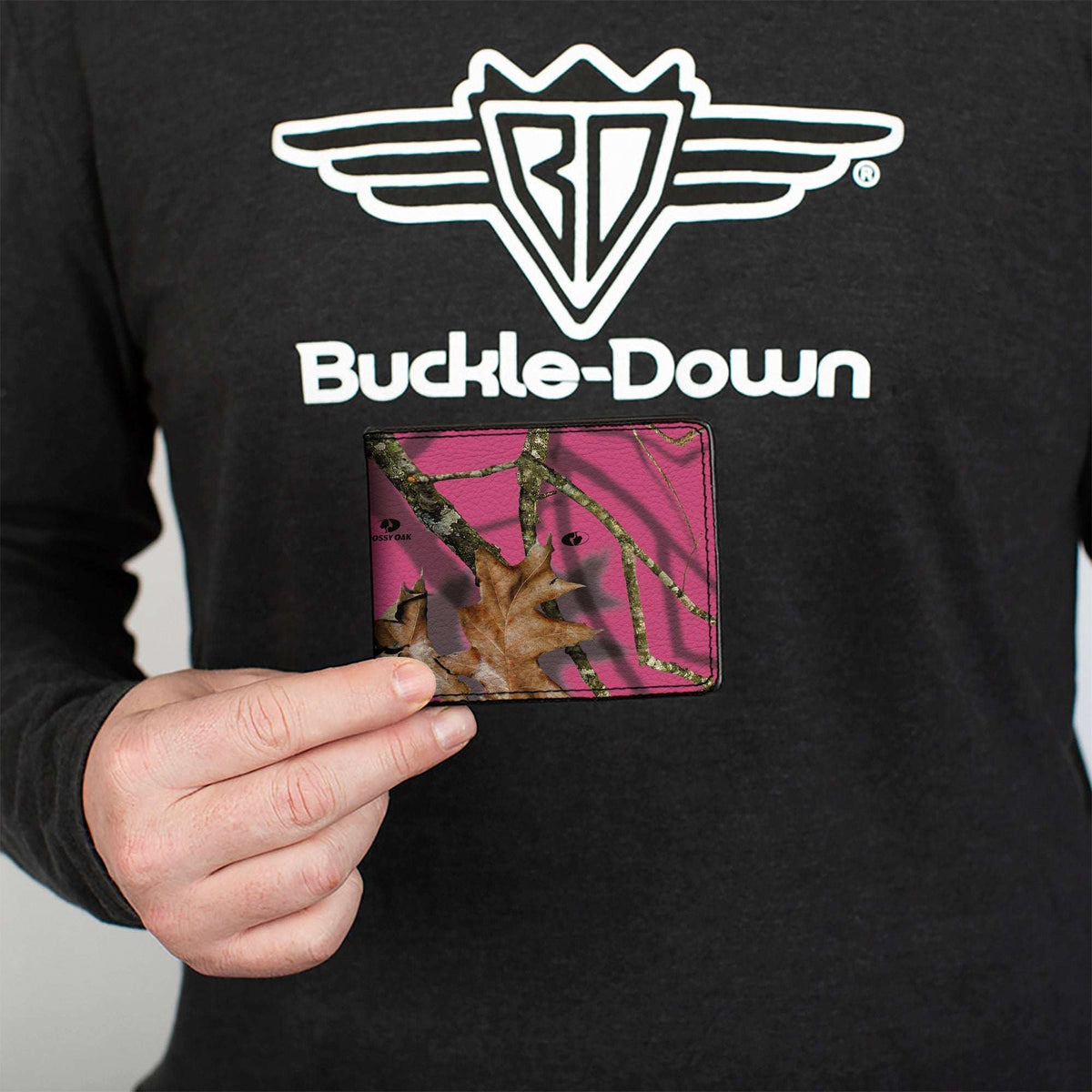 Bi-Fold Wallet - Mossy Oak Country Roots Camo Fuchsia - Buckle-Down - Flyclothing LLC