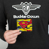 Bi-Fold Wallet - Superman Shield Camo Yellow Gray Blue Red - Buckle-Down - Flyclothing LLC
