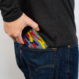 Bi-Fold Wallet - Superman THE ORIGINAL MAN OF STEEL Badge Camo Gray Red Yellow Blue - Buckle-Down - Flyclothing LLC