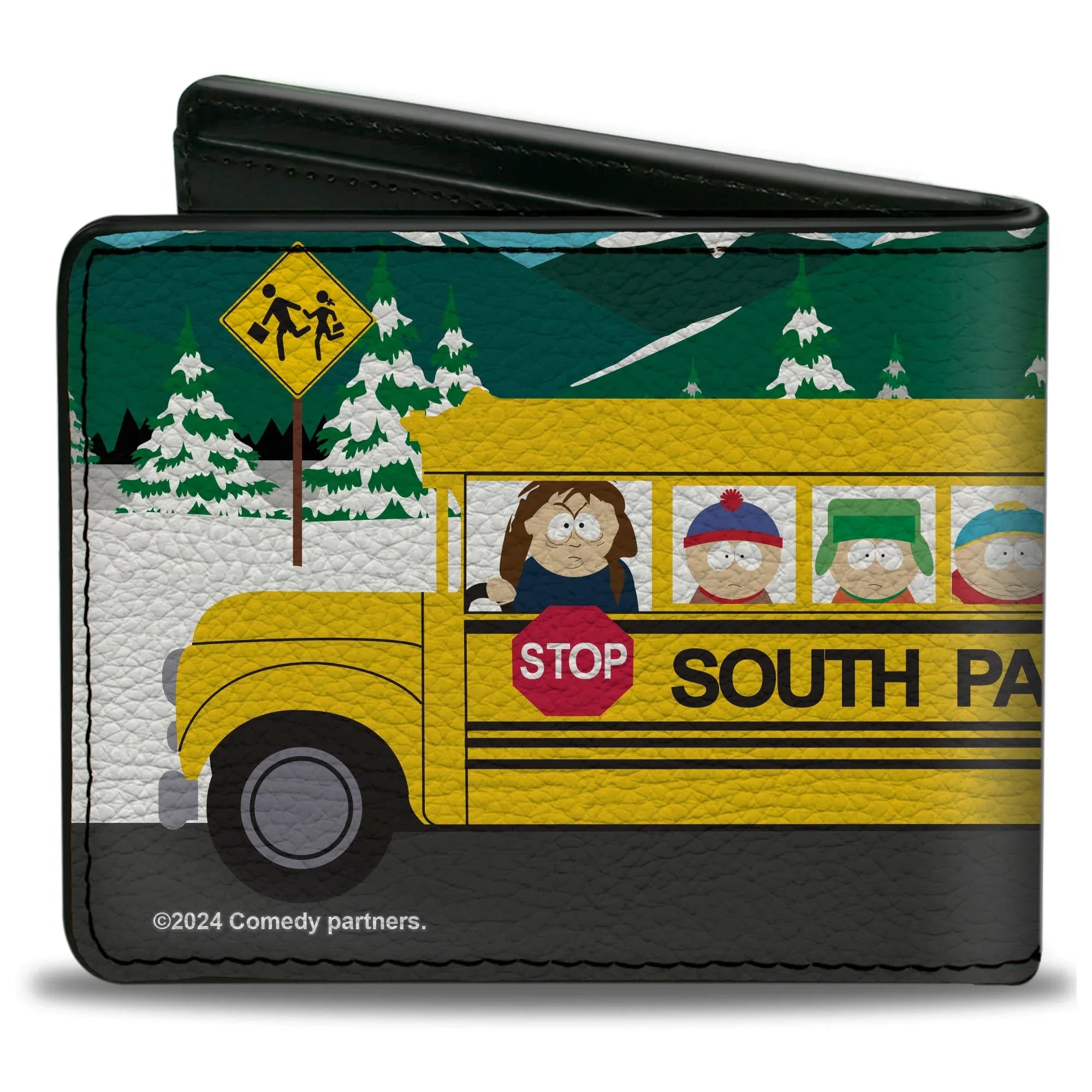 Bi-Fold Wallet - SOUTH PARK ELEMENTARY School Bus Character Group Scene