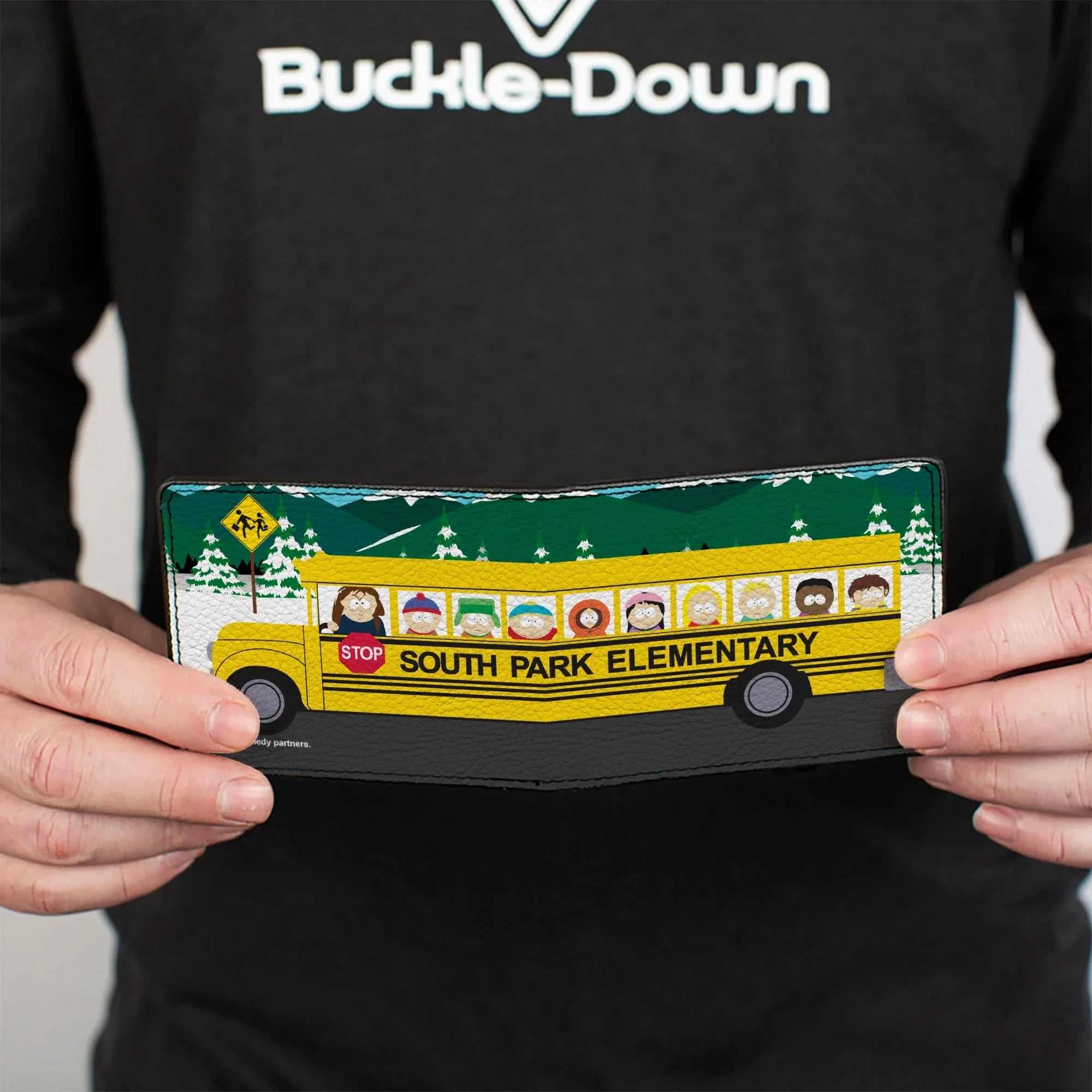 Bi-Fold Wallet - SOUTH PARK ELEMENTARY School Bus Character Group Scene
