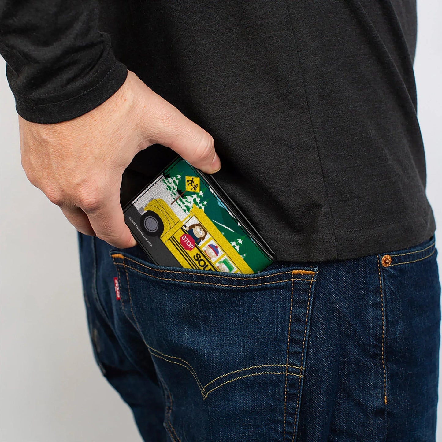 Bi-Fold Wallet - SOUTH PARK ELEMENTARY School Bus Character Group Scene