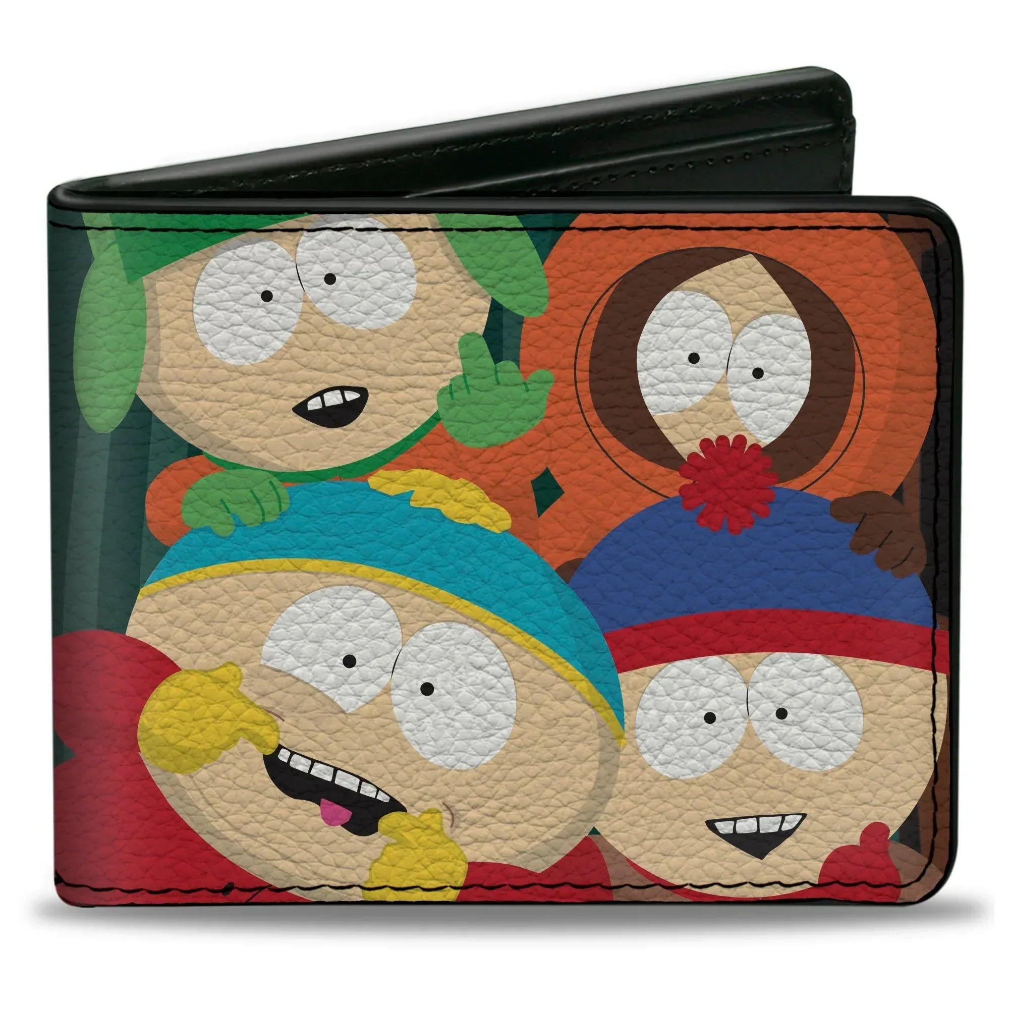 Bi-Fold Wallet - South Park Boys Group Pose Stripe Greens - Buckle-Down - Flyclothing LLC