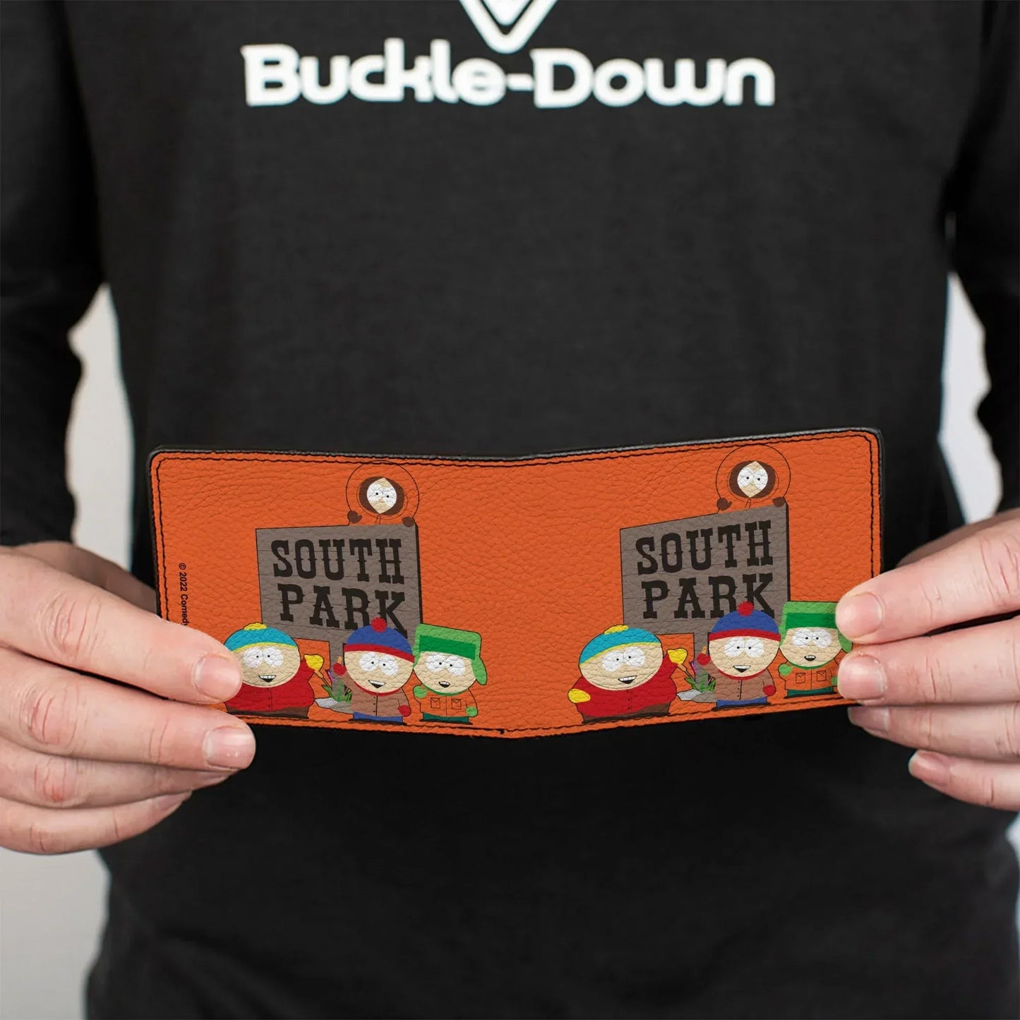 Bi-Fold Wallet - SOUTH PARK Sign Group Pose Orange - Buckle-Down - Flyclothing LLC