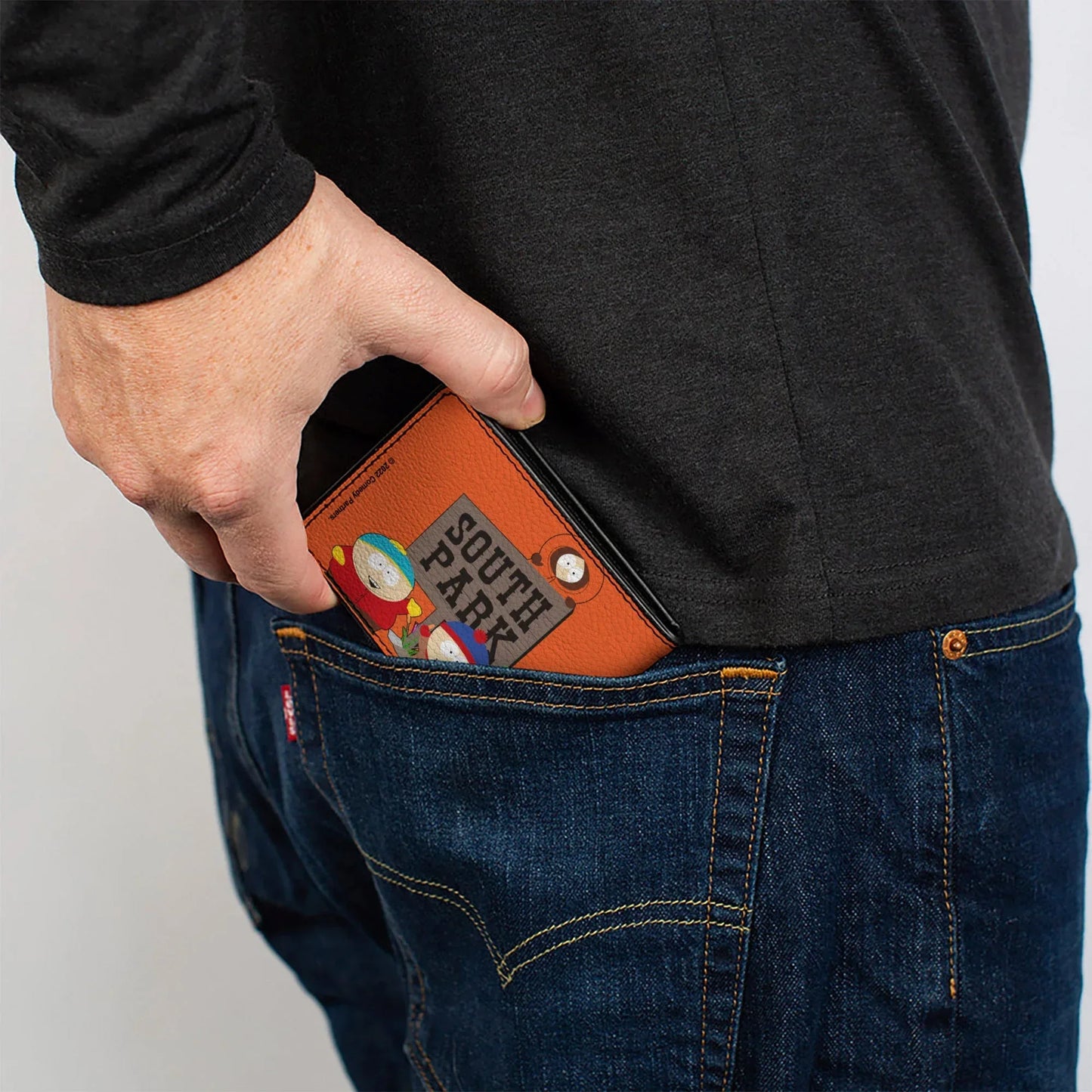 Bi-Fold Wallet - SOUTH PARK Sign Group Pose Orange - Buckle-Down - Flyclothing LLC
