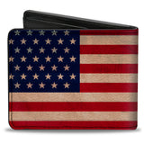 Bi-Fold Wallet - American Flag Weathered Color