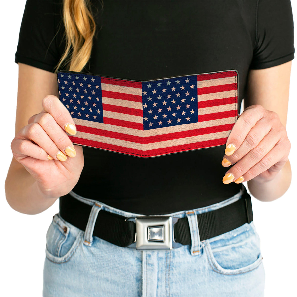 Bi-Fold Wallet - American Flag Weathered Color