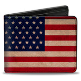 Bi-Fold Wallet - American Flag Weathered Color