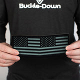 Bi-Fold Wallet - Americana Stars & Stripes Weathered Black Gray - Buckle-Down - Flyclothing LLC